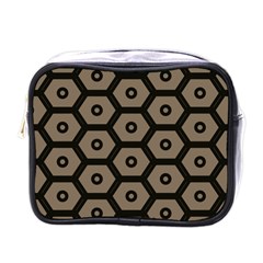 Black Bee Hive Texture Mini Toiletries Bags by Amaryn4rt
