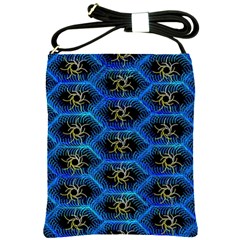 Blue Bee Hive Shoulder Sling Bags by Amaryn4rt