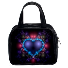 Blue Heart Classic Handbags (2 Sides) by Amaryn4rt