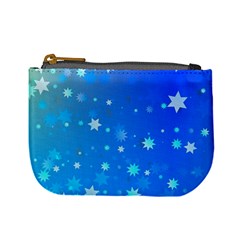 Blue Hot Pattern Blue Star Background Mini Coin Purses by Amaryn4rt