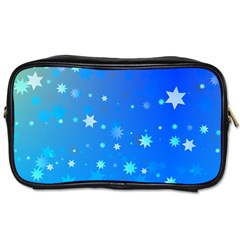 Blue Hot Pattern Blue Star Background Toiletries Bags 2-side by Amaryn4rt