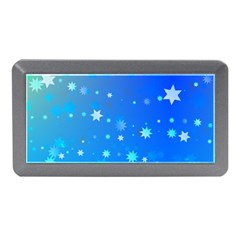 Blue Hot Pattern Blue Star Background Memory Card Reader (mini) by Amaryn4rt