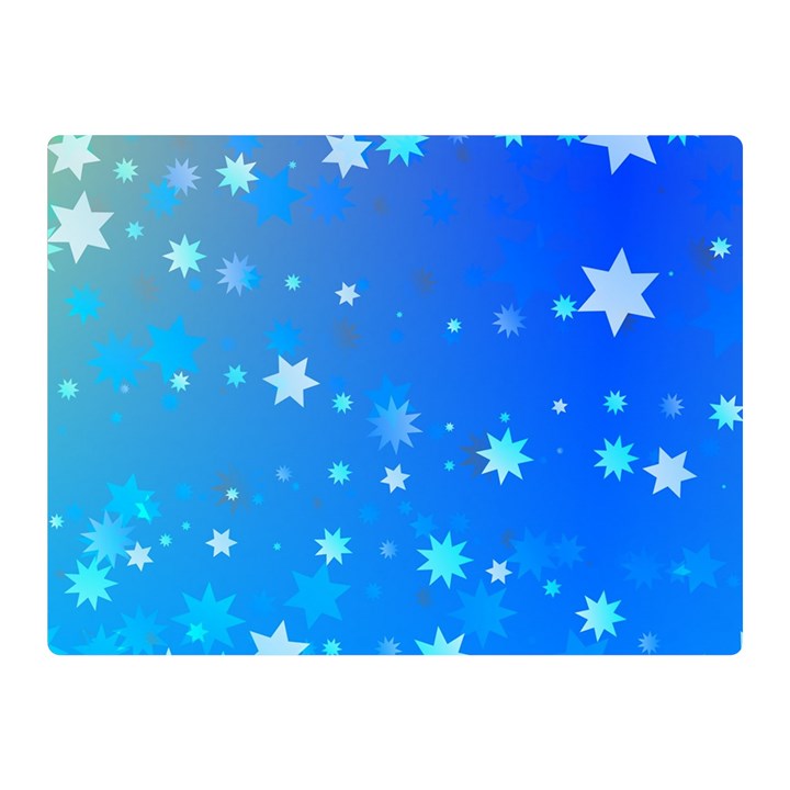 Blue Hot Pattern Blue Star Background Double Sided Flano Blanket (Mini) 