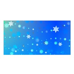 Blue Hot Pattern Blue Star Background Satin Shawl by Amaryn4rt