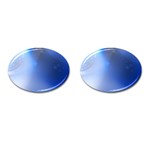 Blue Star Background Cufflinks (Oval) Front(Pair)