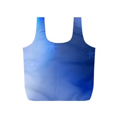 Blue Star Background Full Print Recycle Bags (s)  by Amaryn4rt