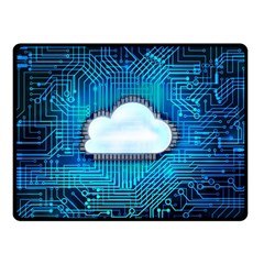 Circuit Computer Chip Cloud Security Fleece Blanket (small) by Amaryn4rt