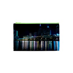 Cleveland Building City By Night Cosmetic Bag (xs) by Amaryn4rt