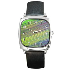 Diagonal Lines Abstract Square Metal Watch by Amaryn4rt