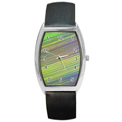 Diagonal Lines Abstract Barrel Style Metal Watch by Amaryn4rt