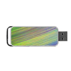 Diagonal Lines Abstract Portable Usb Flash (one Side) by Amaryn4rt