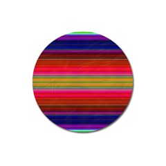 Fiesta Stripe Colorful Neon Background Magnet 3  (round) by Amaryn4rt