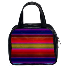 Fiesta Stripe Colorful Neon Background Classic Handbags (2 Sides) by Amaryn4rt