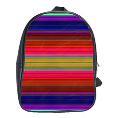 Fiesta Stripe Colorful Neon Background School Bags(large)  by Amaryn4rt