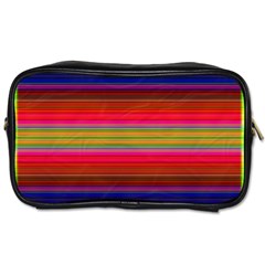 Fiesta Stripe Colorful Neon Background Toiletries Bags 2-side by Amaryn4rt