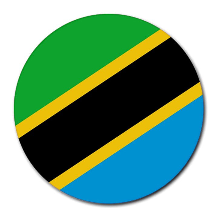 Flag Of Tanzania Round Mousepads