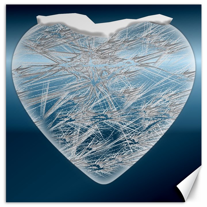 Frozen Heart Canvas 12  x 12  