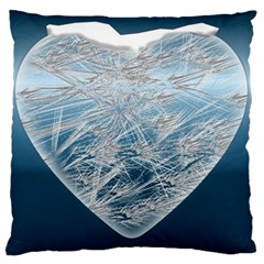 Frozen Heart Large Flano Cushion Case (Two Sides)