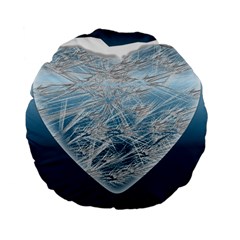 Frozen Heart Standard 15  Premium Flano Round Cushions