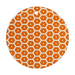 Golden Be Hive Pattern Round Ornament (two Sides)