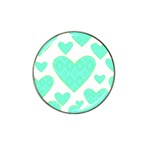 Green Heart Pattern Hat Clip Ball Marker (10 pack) Front
