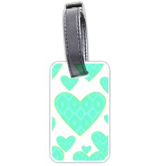 Green Heart Pattern Luggage Tags (one Side) 