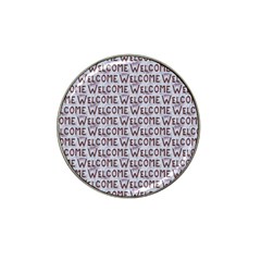 Welcome Letters Pattern Hat Clip Ball Marker