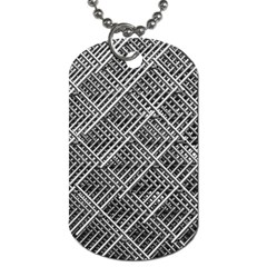 Grid Wire Mesh Stainless Rods Rods Raster Dog Tag (one Side) by Amaryn4rt