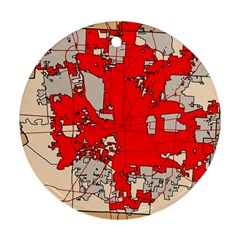 Map Of Franklin County Ohio Highlighting Columbus Ornament (Round)