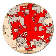 Map Of Franklin County Ohio Highlighting Columbus Magnet 5  (Round)