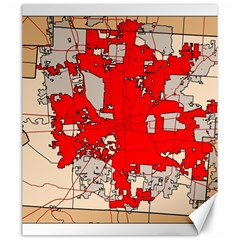 Map Of Franklin County Ohio Highlighting Columbus Canvas 20  x 24  