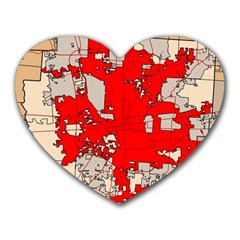 Map Of Franklin County Ohio Highlighting Columbus Heart Mousepads