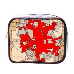 Map Of Franklin County Ohio Highlighting Columbus Mini Toiletries Bags