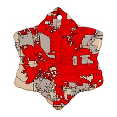 Map Of Franklin County Ohio Highlighting Columbus Snowflake Ornament (Two Sides)