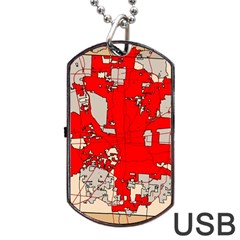 Map Of Franklin County Ohio Highlighting Columbus Dog Tag USB Flash (One Side)