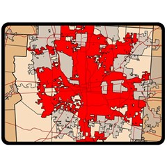 Map Of Franklin County Ohio Highlighting Columbus Double Sided Fleece Blanket (Large) 