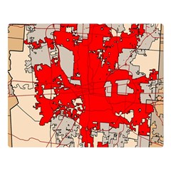 Map Of Franklin County Ohio Highlighting Columbus Double Sided Flano Blanket (Large) 