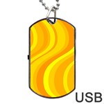 Orange Yellow Background Dog Tag USB Flash (One Side) Front