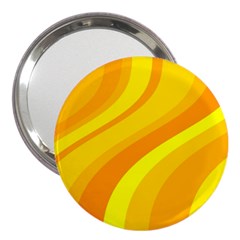 Orange Yellow Background 3  Handbag Mirrors by Amaryn4rt