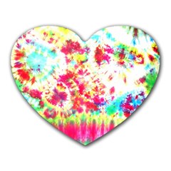 Pattern Decorated Schoolbus Tie Dye Heart Mousepads by Amaryn4rt