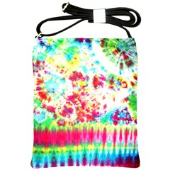 Pattern Decorated Schoolbus Tie Dye Shoulder Sling Bags by Amaryn4rt