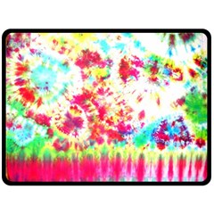 Pattern Decorated Schoolbus Tie Dye Fleece Blanket (large)  by Amaryn4rt