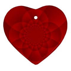 Psychedelic Art Red  Hi Tech Heart Ornament (two Sides) by Amaryn4rt