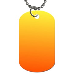 Rainbow Yellow Orange Background Dog Tag (one Side) by Amaryn4rt