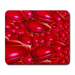 Red Abstract Cherry Balls Pattern Large Mousepads by Amaryn4rt