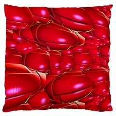 Red Abstract Cherry Balls Pattern Large Cushion Case (one Side) by Amaryn4rt