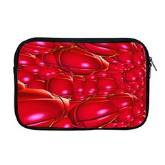 Red Abstract Cherry Balls Pattern Apple Macbook Pro 17  Zipper Case by Amaryn4rt