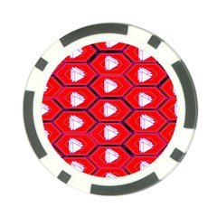Red Bee Hive Poker Chip Card Guard (10 Pack) by Amaryn4rt