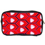 Red Bee Hive Toiletries Bags 2-Side Front
