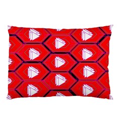 Red Bee Hive Pillow Case (two Sides) by Amaryn4rt
